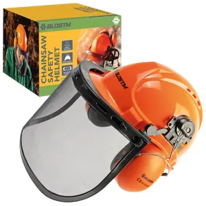 BLOSTM Chainsaw Safety Helmet With Visor