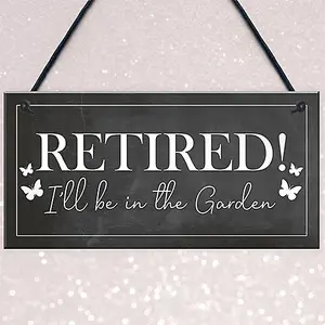 Red Ocean Garden Plaque Novelty Retirement Gift Hanging Door Shed Summer House Sign Gift For Him Her Friendship Gift