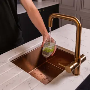 flode Kyld 4 in 1 Instant Boiling & Cold Water Tap with Filtered Chilled Water Brushed Copper Finish