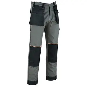 MS9 Mens Cargo Work Trousers Pants Jeans with Multi Pockets S5, Grey - 40W/32L