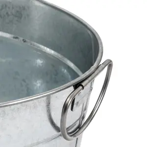 Harbour Housewares - Vintage Metal Large Drinks Bucket - Silver