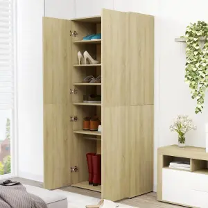 Berkfield Shoe Cabinet Sonoma Oak 80x39x178 cm Engineered Wood