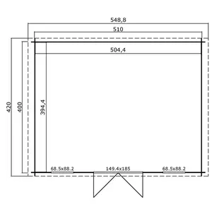 16.7 x 13.1 Ft. Tongue & Groove Summer House