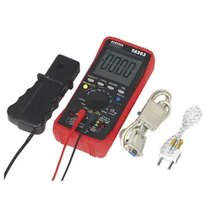 Sealey Digital Automotive Multimeter 15-Function Bar Graph/PC Link TA203