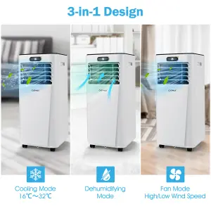 Costway 3-in-1 Mobile Air Conditioner 9000BTU Air Conditioner Fan Dehumidifier Remote Control Wifi