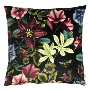 Evans Lichfield Midnight Garden Floral Rectangular Feather Rich Cushion