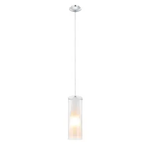 GoodHome Dimonika White Chrome effect Pendant ceiling light, (Dia)110mm