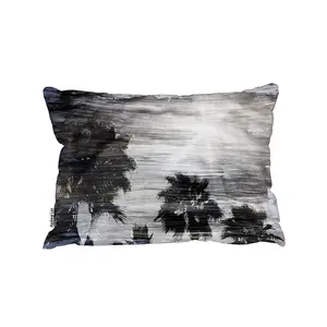 Cushions - silver and black palm (Cushion) / 45cm x 30cm