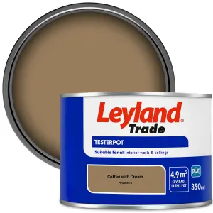 Leyland Trade Vinyl Matt Walls & Ceilings Emulsion Paint Coffee with Cream (PPG1086-6) 350ml Tester