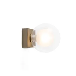 Luminosa Perla Bathroom Bronze Globe Wall Light 1x g9 IP44