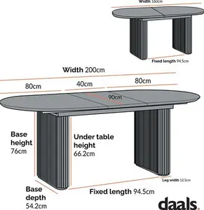 Maru Oval 6-8 Seater Extending Oak Pedestal Dining Table, Oak Modern Wooden - Daals - Dining Tables