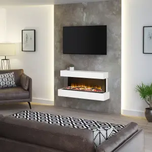 Be Modern Ashgrove 2kW Matt White Electric Fire