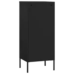 Berkfield Storage Cabinet Black 42.5x35x101.5 cm Steel