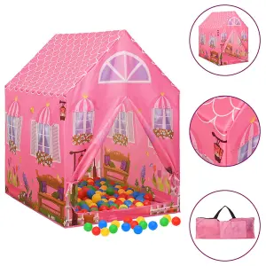 Berkfield Children Play Tent Pink 69x94x104 cm