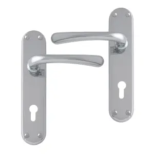 Intelligent Hardware - Internal Door Handle - Palace - Lever on Backplate - Lever Lock Furniture - Chrome