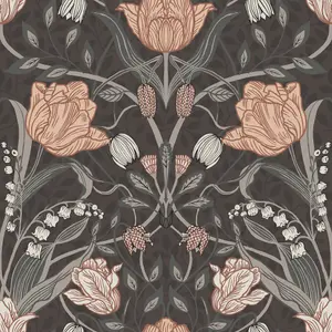 Galerie Apelviken 2 Brown Blush Floral Woodland Smooth Wallpaper