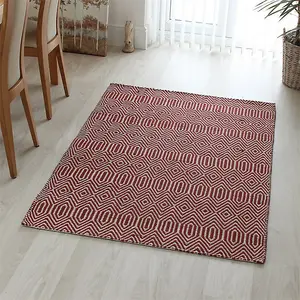 Geometric Handmade Modern Easy to clean Rug for Dining Room Bed Room and Living Room-100cm X 150cm