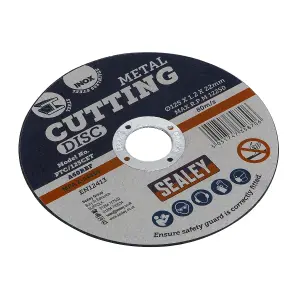 Sealey General Purpose Flat Cutting Disc 125mm x 1.2mm 22mm Bore PTC/125CET