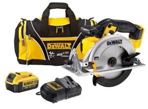 DeWalt DCS391M1 18v Heavy Duty XR Circular Saw + 1 x 4.0ah Batt, Charger + Bag