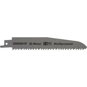 5 Pack of 150mm Bi-Metal Reciprocating Saw Blades for Heavy-Duty Cutting