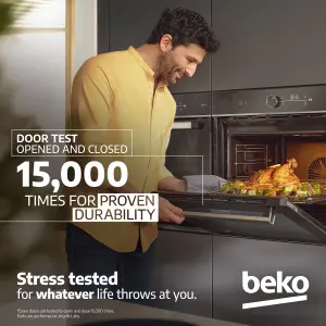 Beko BBDQF24300B Built-in Double Oven - Black