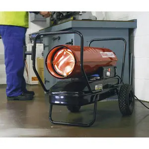 Sealey Space Warmer Kerosene/Diesel Heater 135,000Btu/hr with Wheels