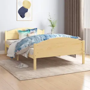 Berkfield Bed Frame Solid Pine Wood 120x200 cm