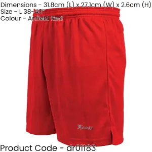 L ADULT Elastic Lightweight Football Gym Training Shorts - Anfield Red 38-40"