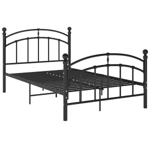 Berkfield Bed Frame Black Metal 120x200 cm