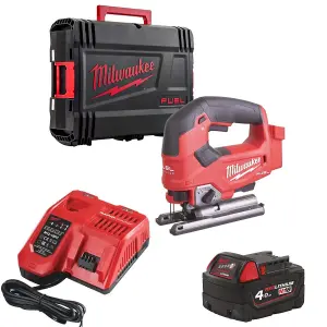 Milwaukee M18FJS FUEL Brushless Jigsaw 18V + X1 4AH M18B4 Battery + Dyna Case