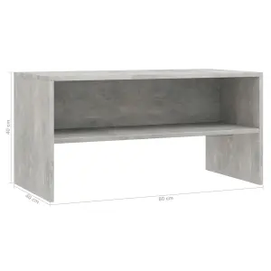 vidaXL TV Cabinet Concrete Grey 80x40x40 cm Engineered Wood