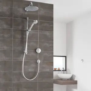 Aqualisa Smart Link Concealed valve HP/Combi Digital 4-spray pattern Shower with Fixed head