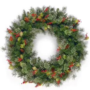 Wintry Pine 36" Wreath with Cones & Berries