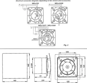 AirTech-UK Bathroom Extractor Fan 100 mm / 4" White Glass decorative Front Panel with Timer