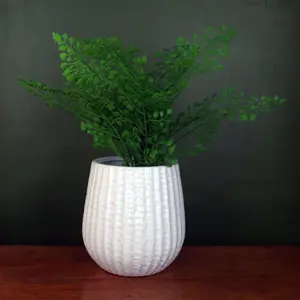 White Ceramic Planter Plant Pot Botanik