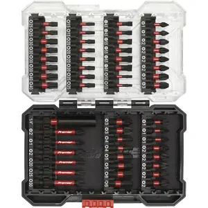 55-Piece Professional Impact Grade Power Tool Bit Set with S2 Steel Bits and Storage Case