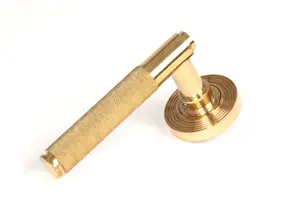 From The Anvil Polished Brass Brompton Lever on Rose Set (Beehive)