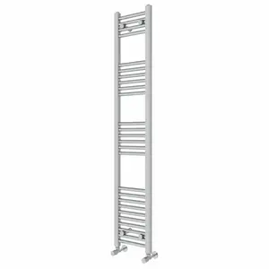 Wiest Straight Heated Towel Rail Radiator Bathroom Ladder Warmer Chrome / 160cm H x 30cm W x 3cm D