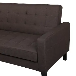 Beliani Retro Sofa Bed VEHKOO Dark Brown