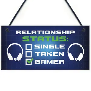 Funny Gaming Sign For Boys Bedroom Birthday Gift For Son Brother Gamer Gift