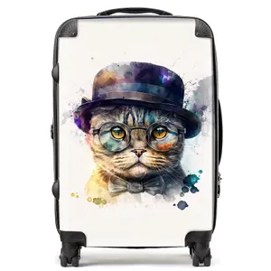 Scottish Fold Cat Splashart Suitcase - Medium