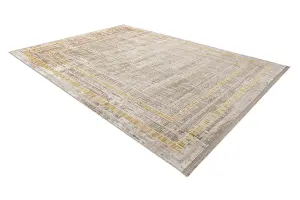 Modern carpet DUKE 51523 beige / gold - Frame, structured, very soft,  80x150 cm