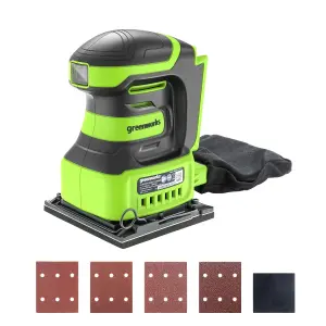 Greenworks Tools 24V Sander with vacuum adaptor (Excludes battery & charger)