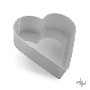 Heart Shape Pot Container Box Plant Pot Case Multipurpose Valentine's 24x25cm Light Grey