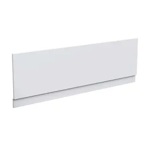 Nes Home White 1800mm Gloss Bath Front Panel PVC & 15mm Plinth