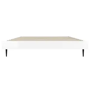 Berkfield Bed Frame High Gloss White 90x190 cm 3FT Single Engineered Wood