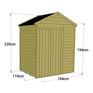 Store More Tongue and Groove Apex Shed - 4x6 Windowless