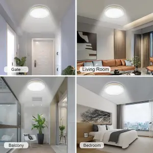 24W LED Ceiling Light, daylight 6500K, 2500 Lumen, Round, gold edged