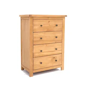 Lugo 4 Drawer Chest of Drawers Brass Knob