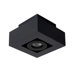 Lucide Xirax Modern Ceiling Spotlight - LED Dim to warm - GU10 - 1x5W 2200K/3000K - Black